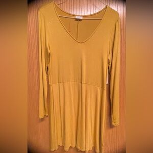 Mustard Yellow Long Sleeve Dress